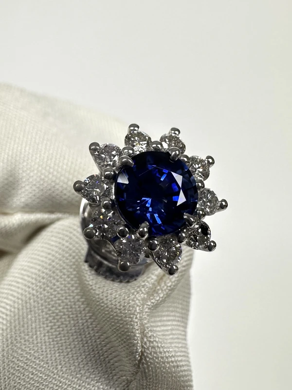 DeRosa Sapphire 1.13 - 1.15 ct and Diamond 0.89 ct Earrings E5693166 4
