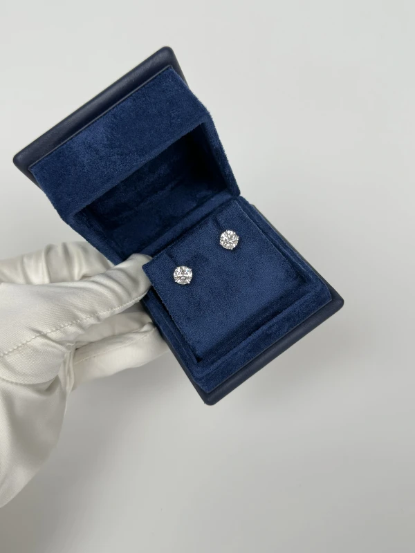 СЕРЬГИ NO NAME ROUND DIAMOND 2.20-2.18 CT F/SI1-SI2 EARRING (NEW) NN2.20-2.18 CT F/SI 6