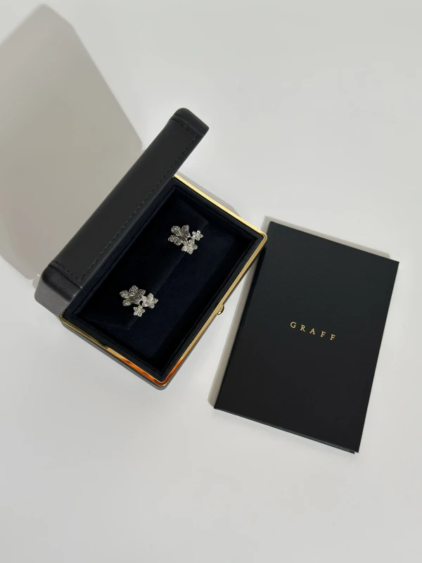 GRAFF WILD FLOWER DIAMOND CLUSTER STUD EARRINGS RGE1739 3