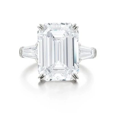 EMERALD-CUT DIAMOND 10.87 CT FL EX EX