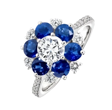 SAPPHIRE & DIAMOND RING