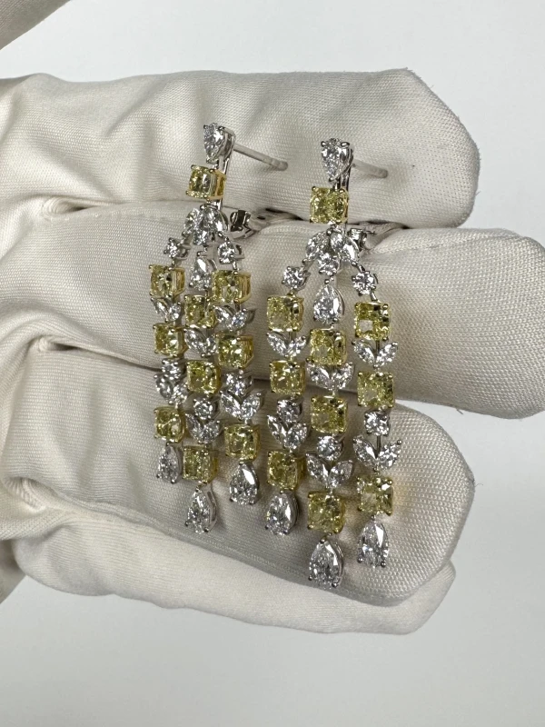 RalfDiamonds MIXCUT DIAMONDS 8.07 CT EARRINGS RFD47545 5