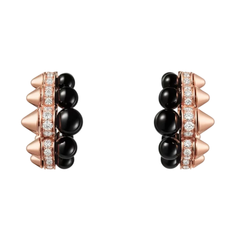 CLASH DE CARTIER HOOP EARRINGS, ONYX, EXTRA-LARGE MODEL, DIAMONDS
