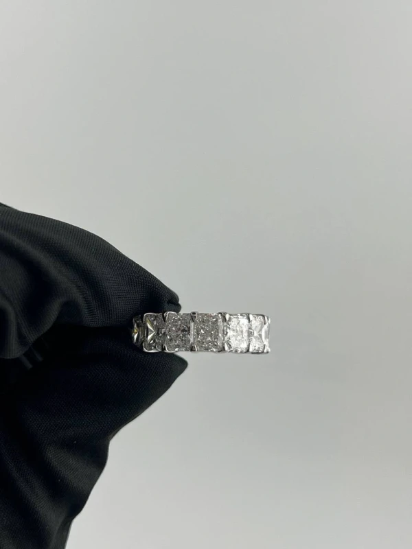No name ETERNITY RADIANT DIAMOND 11.2 CT D-E/VVS1-SI1 RING (SIZE 53) GIA nn11.2ct 2