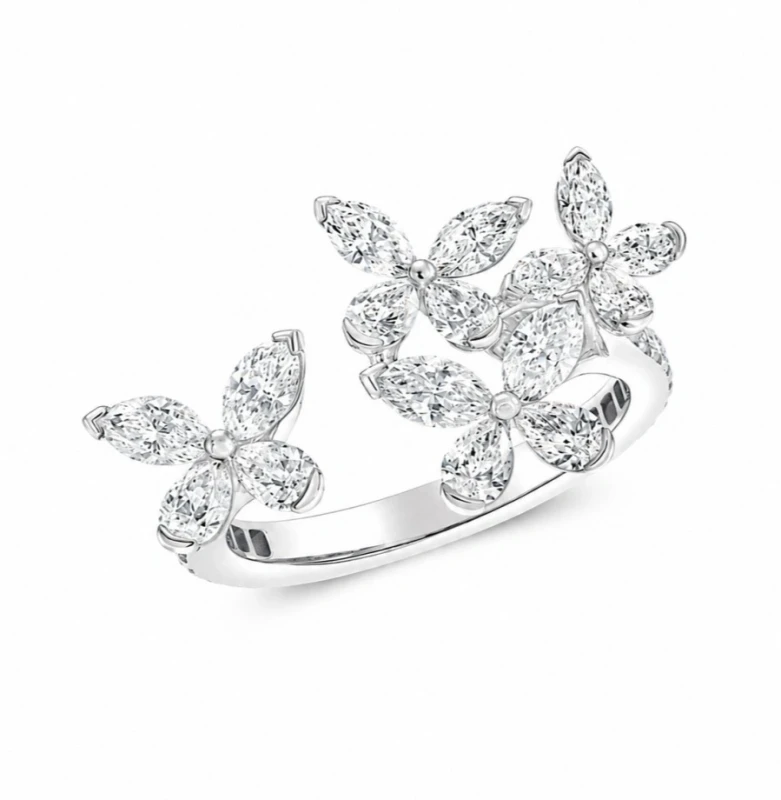 BUTTERFLY DIAMOND RING 1.86 CT