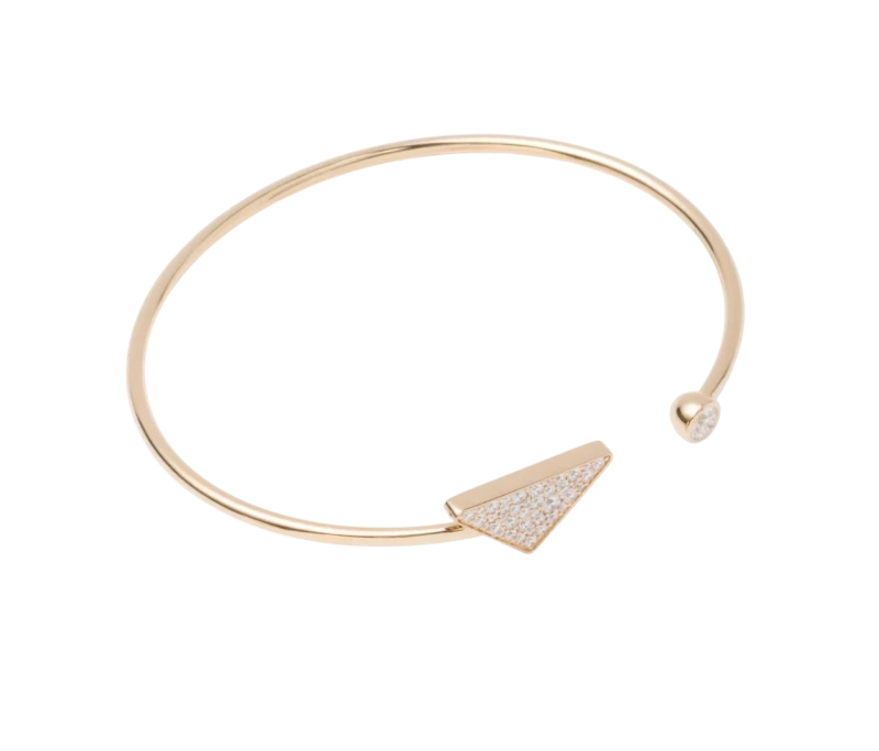 Earrings without a brand PRADA Eternal Gold bangle bracelet in yellow gold with diamonds 1JB461 1