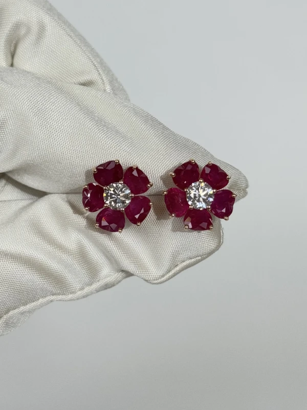 VERDI JEWELLERY СЕРЬГИ С РУБИНАМИ A27L 3