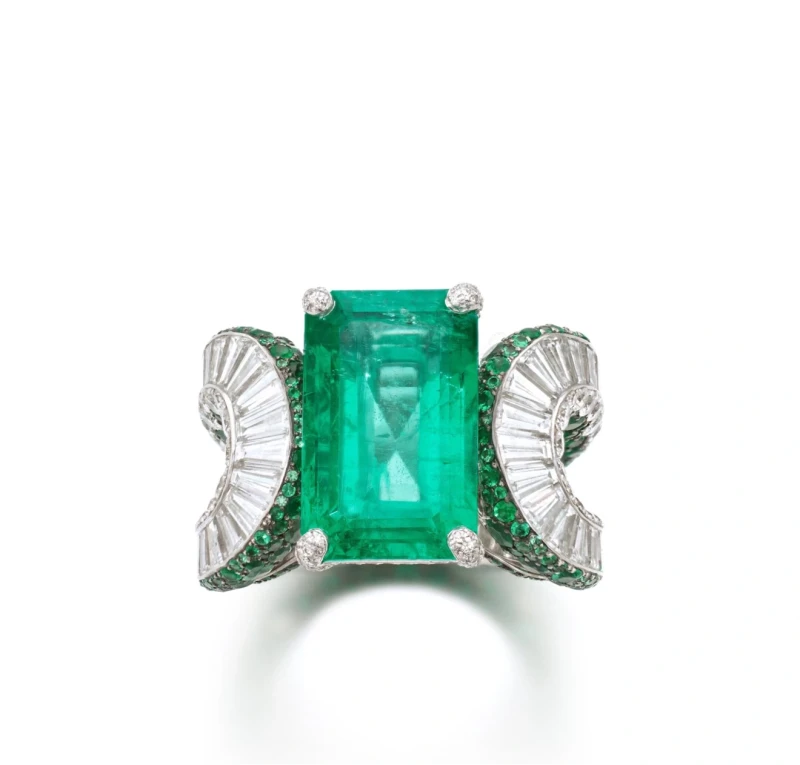 De Grisogono HIGH JEWELRY COLOMBIA GREEN EMERALD 14.002 CT RING (SSEF CERTIFIED) 282455 3
