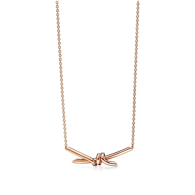 Tiffany & Co Tiffany Knot Pendant in Rose Gold with Diamonds 69525857 2