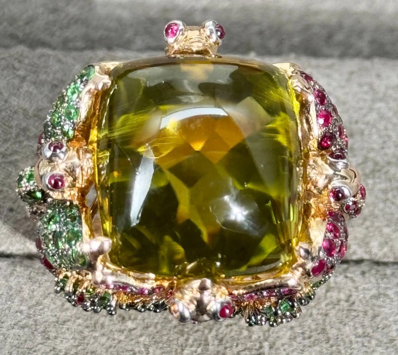 RalfDiamonds MULTI COLOR GEMSTONES COCTAIL RING LIMITED EDITIONS 4