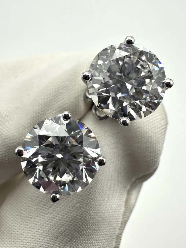 Earrings without a brand СЕРЬГИ-ПУСЕТЫ С БРИЛЛИАНТАМИ 3.01-3.01 CT D/VS1 (GIA) NN3.01-3.01CT D/VS1 3