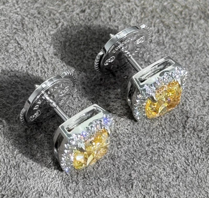 DeRosa DIAMOND STUDS 1.50-1.50 CT FANCY YELLOW/VVS2-VS2 E6593402 5