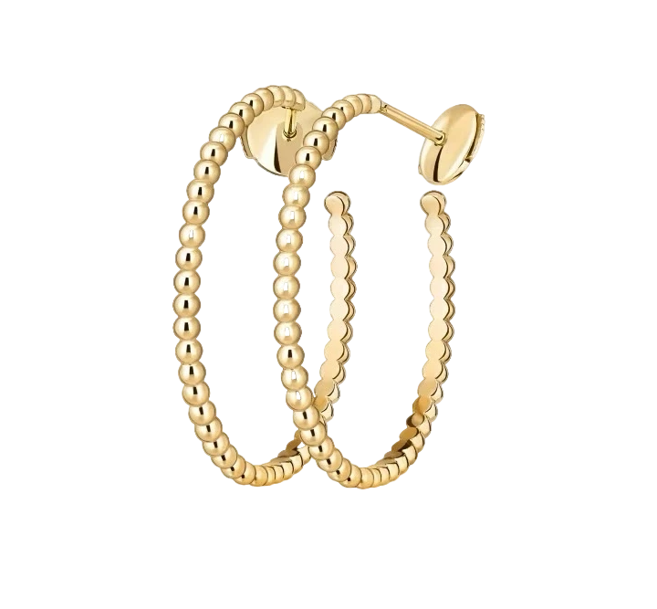 PERLEE PEARLS ROSE GOLD HOOP EARRINGS