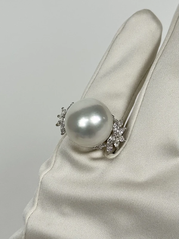 RalfDiamonds PEARL 17.00 MM RING (SIZE 54) RDR235 5