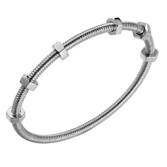 ECROU DE CARTIER BRACELET, WHITE GOLD 