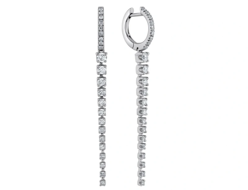 СЕРЬГИ ИЗ БЕЛОГО ЗОЛОТА С БРИЛЛИАНТАМИ 1.00 СТ