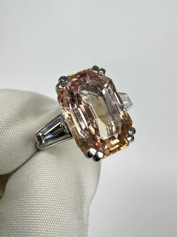 Chaumet PADPARADSCHA 9.48 CT PINKISH-ORANGE RING, SRI LANKA (SIZE 54) GRS NN.P9.48CT 3