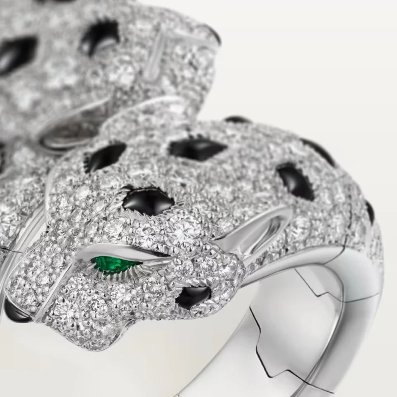 Cartier Panthère de Cartier ring, articulated, paved (SIZE 52) N4781054 8