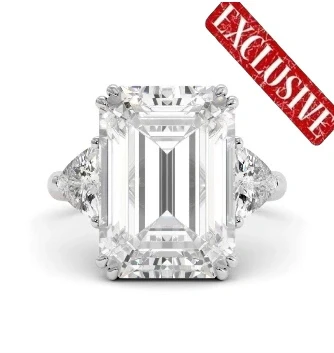 Earrings without a brand EMERALD DIAMOND 5.01 CT D/VS2 RING (GIA) SIZE 52/16.5 119159 1