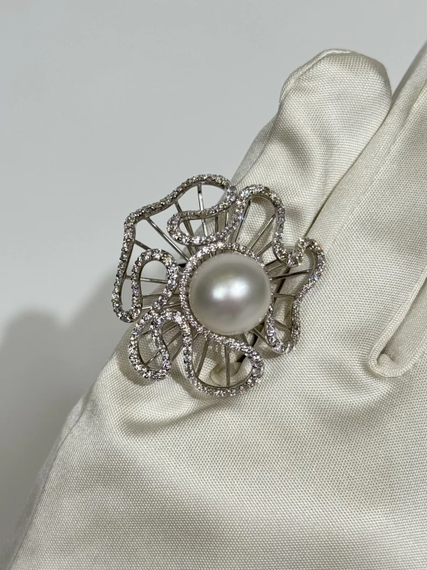 UTOPIA Drappeggio Ring, Pearl 12.57 mm (SIZE 54) PRTP979ASS 4