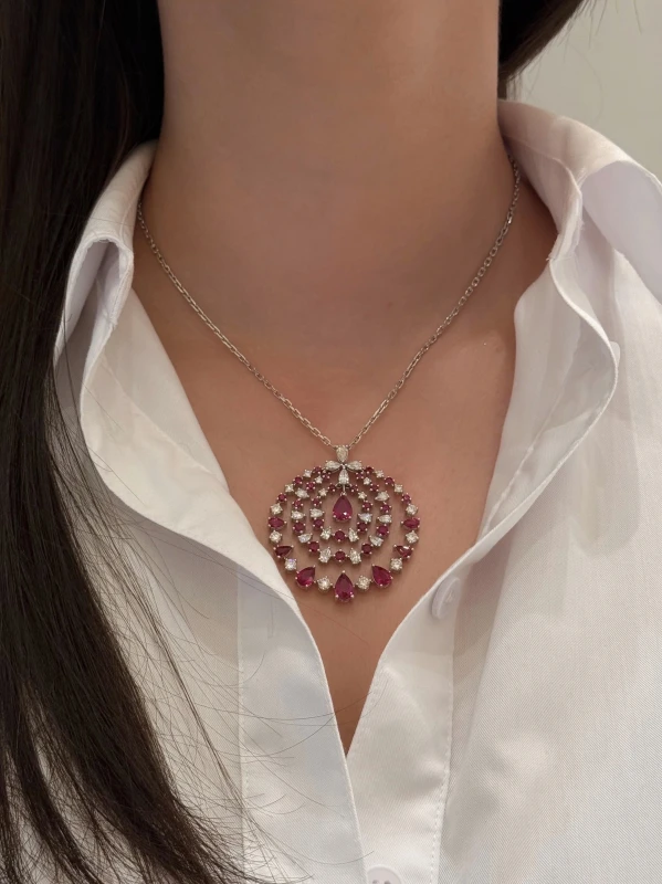 DeRosa DIAMOND & RUBY CELESTIAL PENDANT N22519965B 5