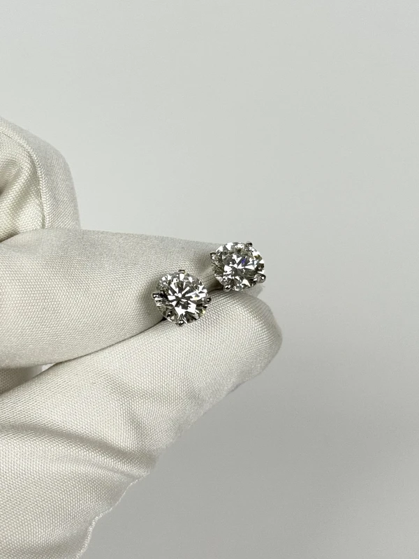 СЕРЬГИ NO NAME СЕРЬГИ-ПУСЕТЫ С БРИЛЛИАНТАМИ 2.00-2.03 CT H/VS2 (GIA) NN2.00-2.03 CT H/VS2 3