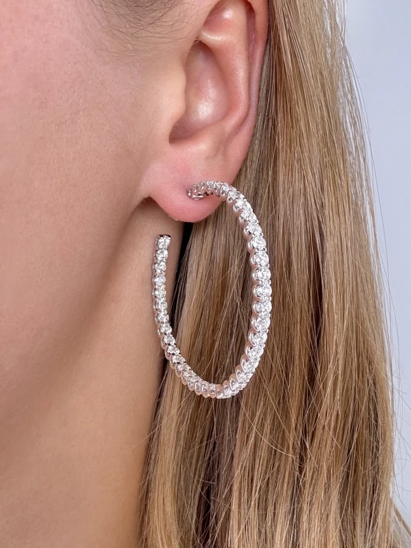 RalfDiamonds HOOP EARRINGS 8.58 CT EARRINGS RDE8.58CT 2