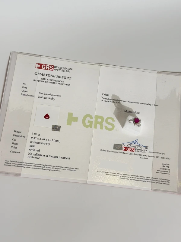 VERDI JEWELLERY КОЛЬЦО С РУБИНОМ 3.00 CT PIGEON BLOOD A15D 5