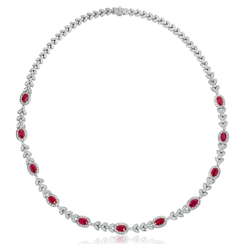 СЕРЬГИ NO NAME OVAL RUBY 5.92 CT "PIGEONS BLOOD"NECLKACE (MOZAMBIQUE) RUBY 5.92CT 2