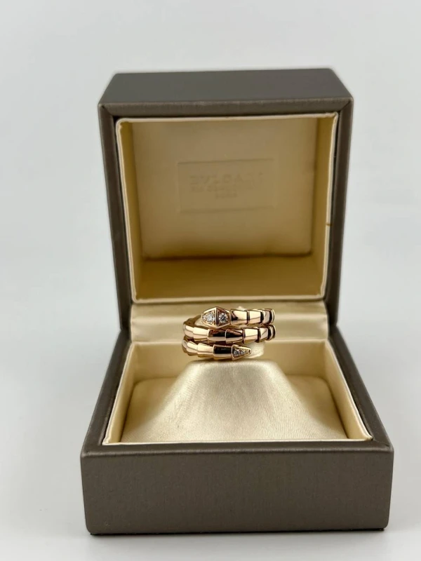 Bvlgari SERPENTI VIPER RING, ROSE GOLD (SIZE M) 357876 5
