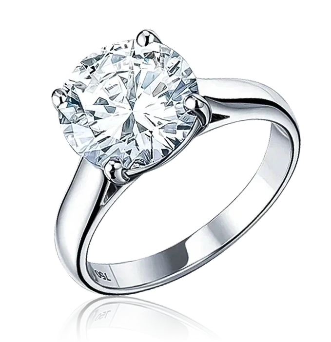 ROUND DIAMOND 3.08 CT E/VVS1 EXEXEX RING (GIA)
