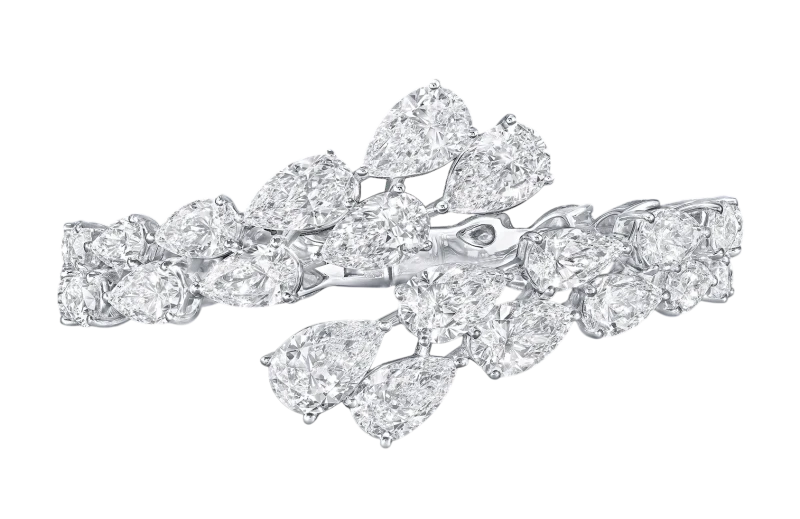 Pear Shape Diamond 26.9 ct Bangle (SIZE 17)