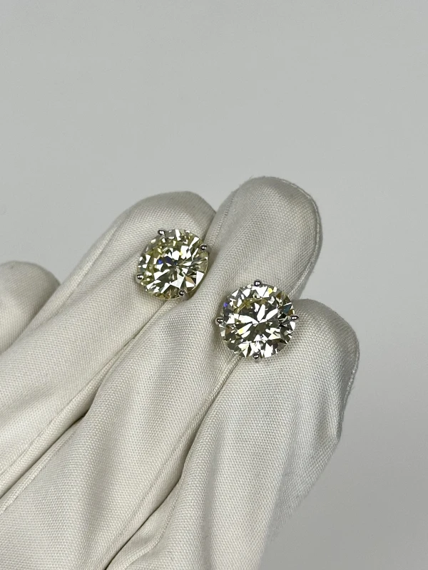 СЕРЬГИ NO NAME ROUND DIAMOND 5.80-6.10 N-P/VVS-VS EARRINGS NN5.80-6.10 N-P/VVS-VS 4