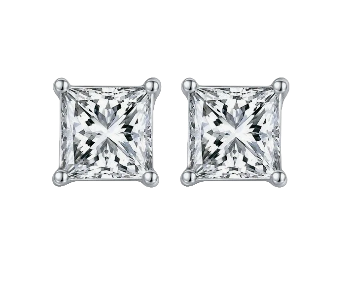 PRINCESS DIAMOND 1.01-1.01 CT G/VS1 EARRINFS