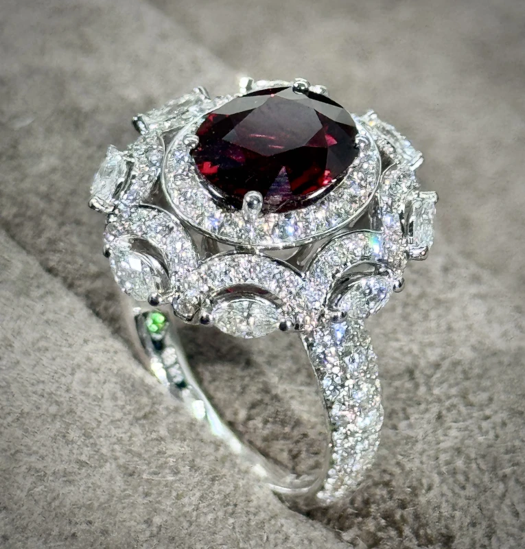 VERDI JEWELLERY КОЛЬЦО С РУБИНОМ 3.10 CT PIGEON BLOOD A40B 4