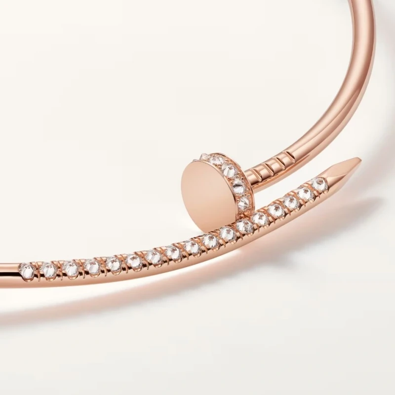 Cartier Juste un Clou torque necklace, small model, reverse-set diamonds (SIZE 29.5) N7424574 3