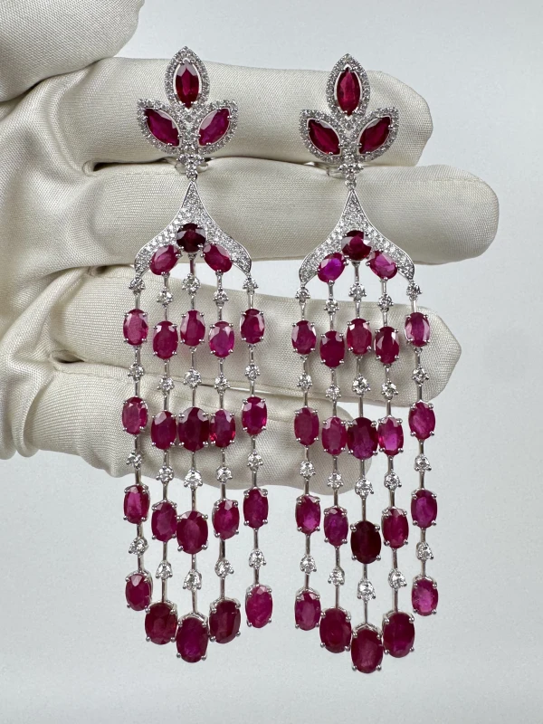 RalfDiamonds RUBY 33.70 CT EARRINGS RFD33.70CT 3