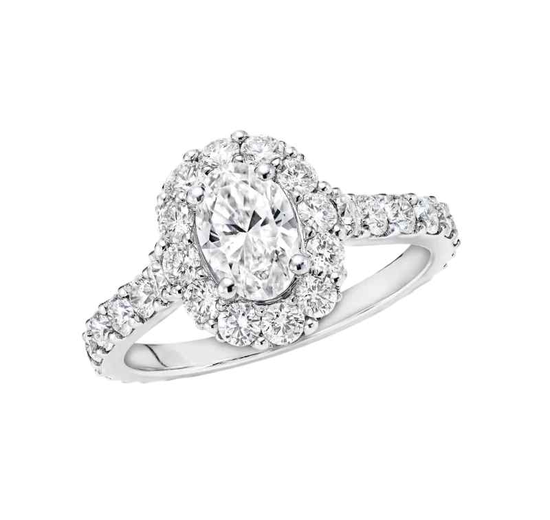 Oval Shape Diamond 1.00 ct G/VVS2 ct Ring (SIZE 51) GIA EXEX