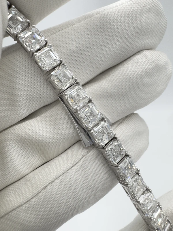 Earrings without a brand SQUARE EMERALD DIAMONDS 77.55 CT G/VVS2-VS1-VS2 NECKLACE (GIA) NN77.55CT 6