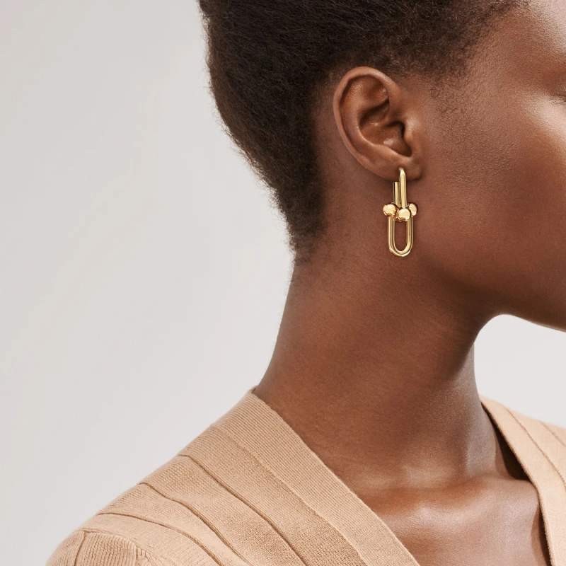 Tiffany & Co Tiffany HardWear Extra Large Link Earrings in Yellow Gold 38087983 5