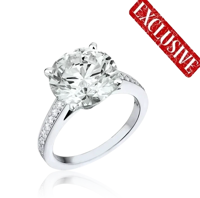 ROUND DIAMOND 5.19 CT F/VS1 RING (GIA)