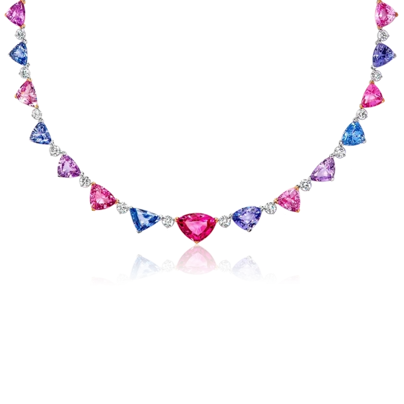 Bvlgari Multi-Colored Spinel  and Diamond Necklace 361958 2