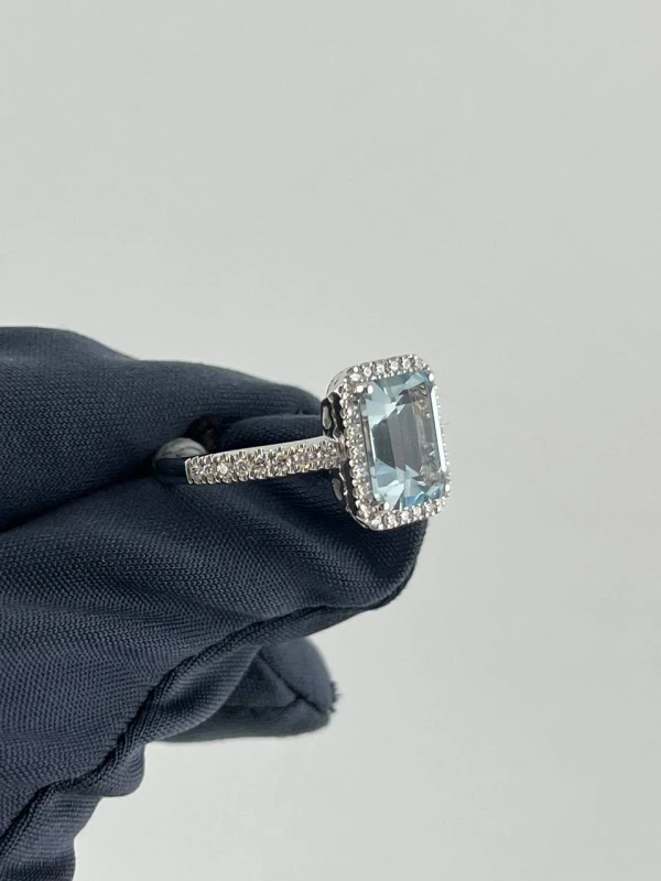 CRIVELLI Aquamarine 3.06 ct Diamond Ring 372-2048-M/53315258 5