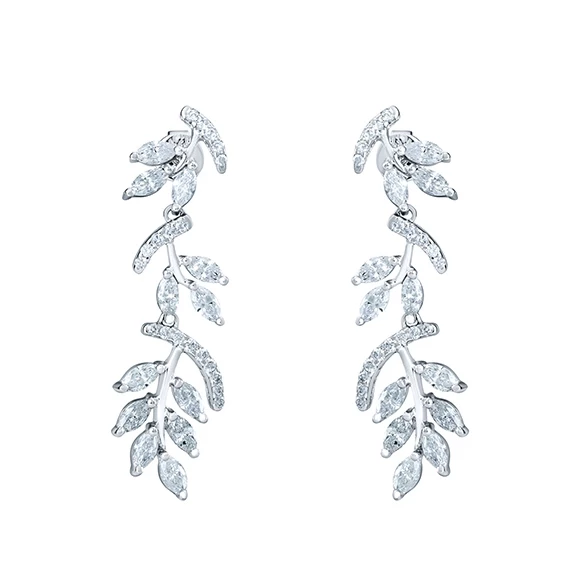 Earrings without a brand С БРИЛЛИАНТАМИ  2.25 CT G-H/VS 2.25 G-H/VS