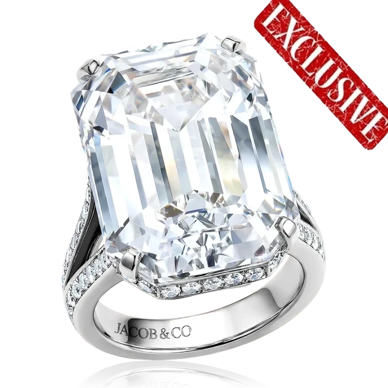 Jacob & Co EMERALD DIAMOND 30.04 CT J/VVS1 RING (GIA) 91224433 1