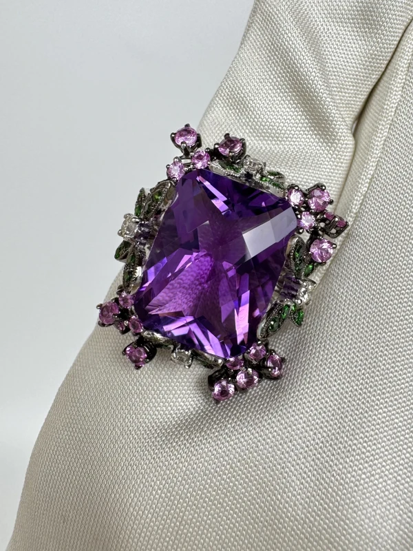 Earrings without a brand КОМПЛЕКТ С АМЕТИСТАМИ 0058Jewelry 5