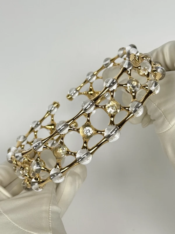 Mauboussin DIAMOND AND QUARTZ CHOKER NECKLACE, YELLOW GOLD MAUBOUSSIN1501 4