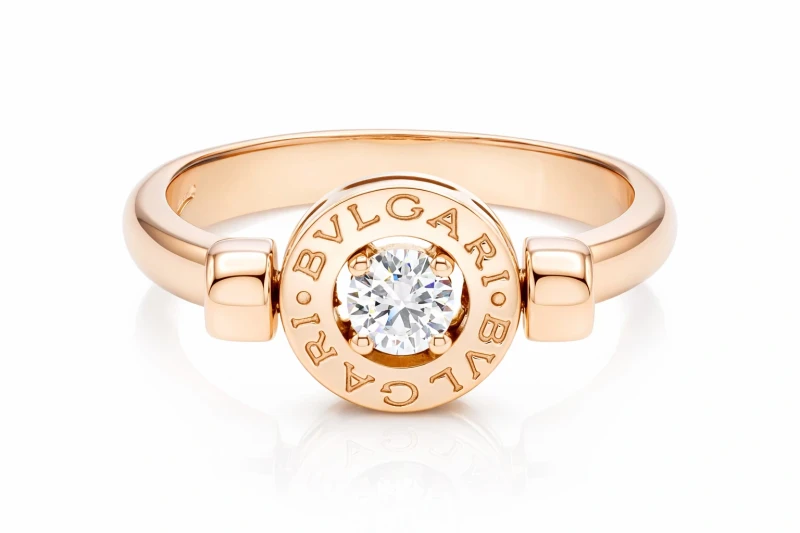 Bvlgari BVLGARI FLIP DIAMOND RING IN ROSE GOLD blgrFL 1