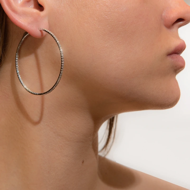 DeRosa HOOP MEDIUM EARRINGS 1.50 CT E10881503B 2