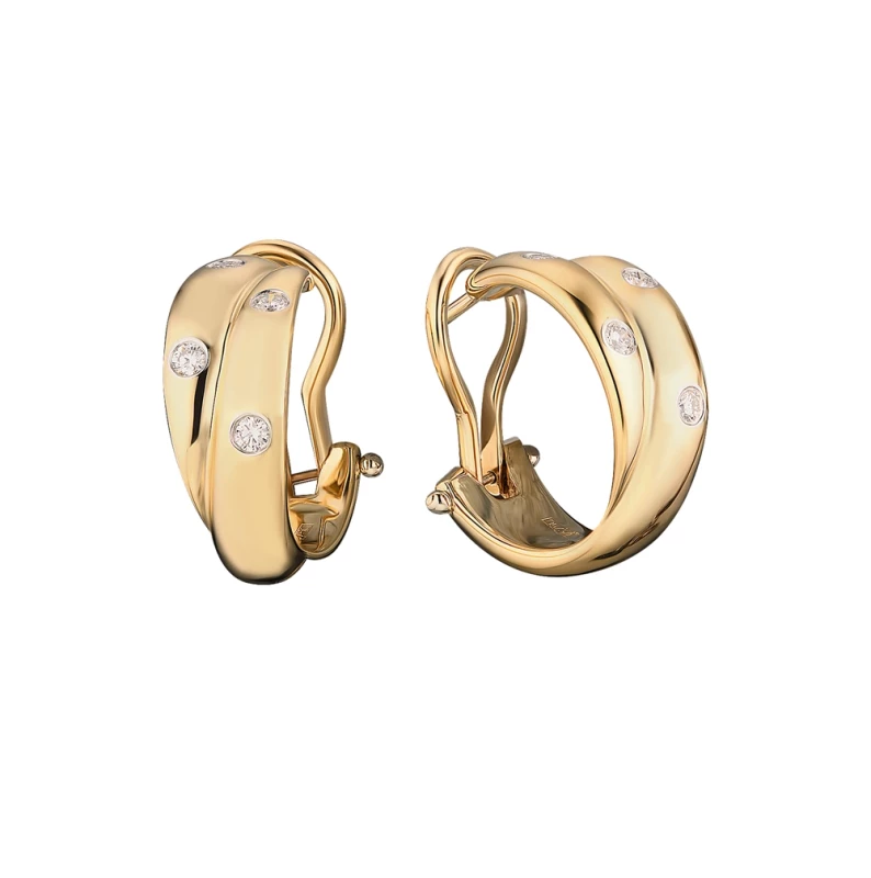 ETOILE YELLOW GOLD DIAMOND EARRINGS